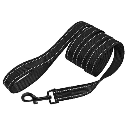 Повідець для Собак Bronzedog Active Нейлоновий зі Світловідбиттям Чорний XS: додаткове фото 2