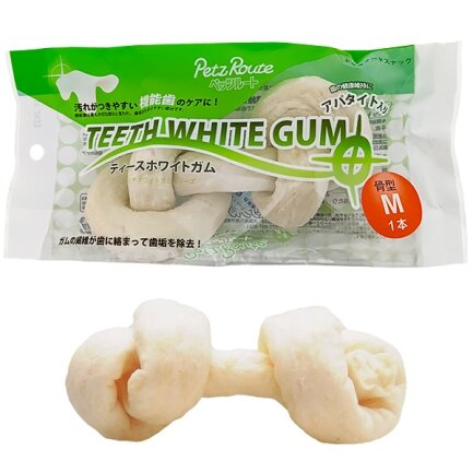 Petz Route Teeth White Gum ПЕТС РУТ КІСТКА ДЛЯ ЧИЩЕННЯ ЗУБІВ жувальні ласощі для собак M