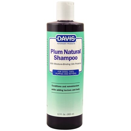 Davis Plum Natural Shampoo ДЕВІС НАТУРАЛЬНА СЛИВА шампунь з протеїнами шовку для собак і котів, концентрат 0,355 л