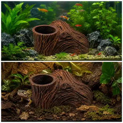 Декорація Hobby Root Wood Cave 2 19x14x8см для акваріума і тераріуму (41791): додаткове фото 3