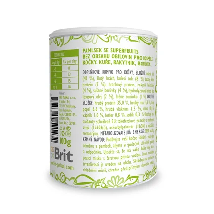Ласощі для котів Brit Care Cat Snack Superfruits Chicken, курка 100 г: додаткове фото 3