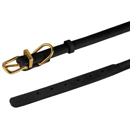 Нашийник для собак круглий шкіряний BronzeDog Crazy чорний L: додаткове фото 4