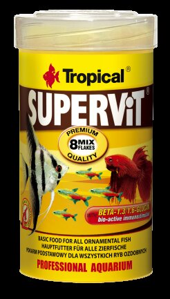 Сухий корм Tropical Supervit для всіх акваріумних риб, 20 г (пластівці)