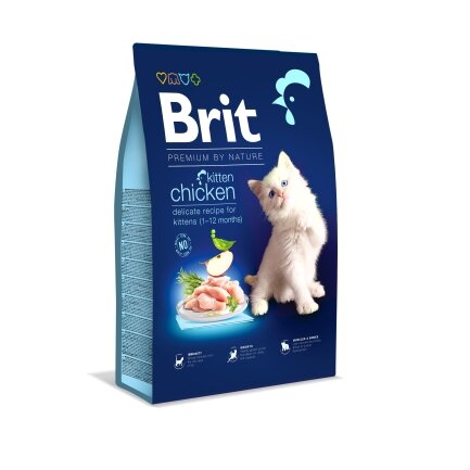 Сухий корм Brit Premium Cat by Nature Kitten для кошенят, з куркою, 8 кг