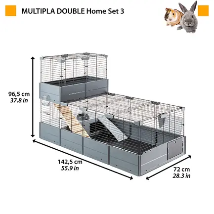 Ferplast CAGE MULTIPLA DOUBLE BLACK Клітка для гризунів: додаткове фото 4