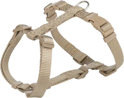 Шлея Trixie Premium H-harness для собак XS–S 30–44 см 10 мм пісочна
