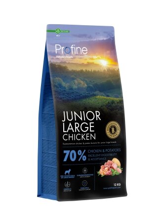 Корм сухий Profine Junior Large Chicken and Potatoes для цуценят та юніорів великих порід, з куркою та картоплею, 12 кг