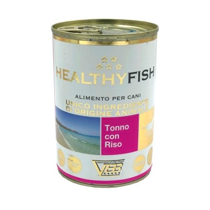 Healthy Fish монопротеїновий вологий корм для собак - паштет з тунцем та рисом 400гр