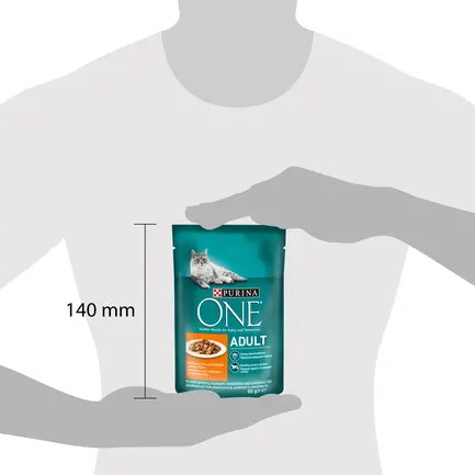 Вологий корм PURINA ONE Adult для дорослих котів шматочки в соусі з куркою та зеленою квасолею 85 г: додаткове фото 3