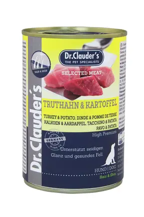 Вологий корм для собак Dr.Clauder’s Selected Meat Turkey, Duck & Potato, індичка, качка та картопля 400 г