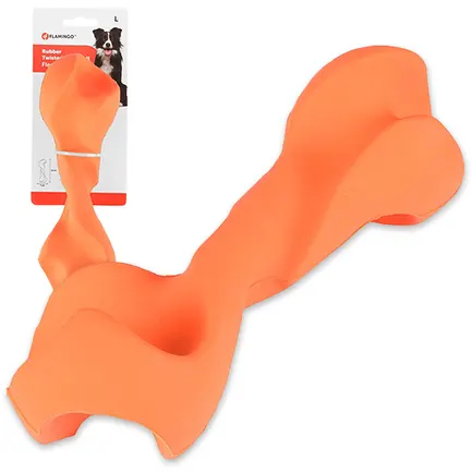Flamingo Rubber Flexo Twisted Dumbbell ФЛАМІНГО ФЛЕКСО СКРУЧЕНА ГАНТЕЛЬ жувальна іграшка для собак L