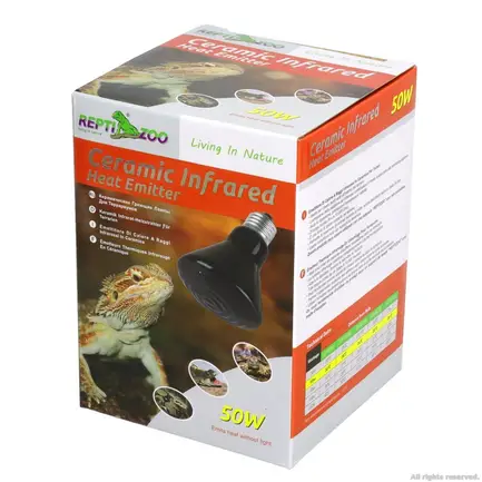Керамічний випромінювач тепла Repti-Zoo Ceramic Heat 50W (DL275050B): додаткове фото 3
