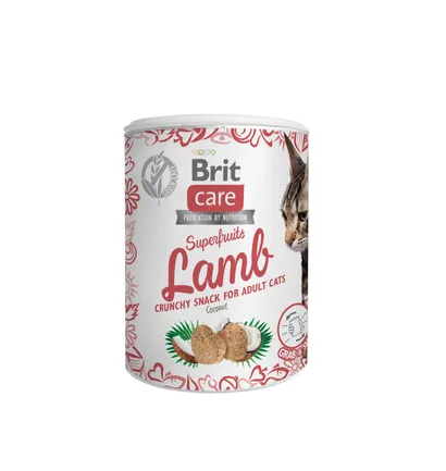 Ласощі для котів Brit Care Cat Snack Superfruits Lamb ягня, 100 г