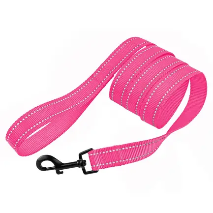 Повідець для Собак Bronzedog Active Нейлоновий зі Світловідбиттям Рожевий S: додаткове фото 2