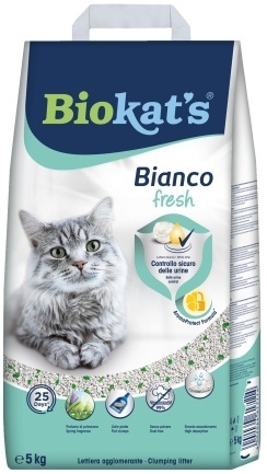 Наповнювач Biokats Bianco Fresh для котячого туалету бентонітовий, 5 кг
