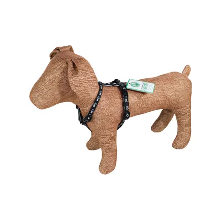 Нагрудник капроновий Н-подібний "Лапки" чорно-сірий 1,0/20-29/28-37, Lucky Pet: додаткове фото 2