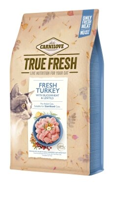 Корм сухий для котів Carnilove True Fresh Cat Turkey з індичкою, 4,8 кг