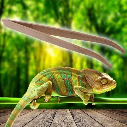 Бамбуковий пінцет вигнутий Repti-Zoo 28см (FR09): додаткове фото 6