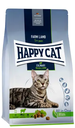 Сухий корм Happy Cat Culinary Weide Lamm для дорослих котів зі смаком ягняти, 10 кг, 70550