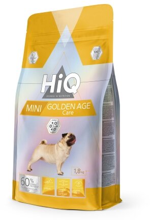 Сухий корм для зрілих собак від 7 років малих порід HiQ Mini Golden Age care 1.8кг