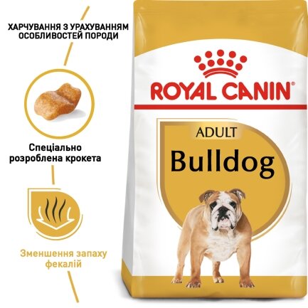 Сухий корм Royal Canin BULLDOG ADULT для дорослих собак породи Бульдог 12 кг — Фото 3