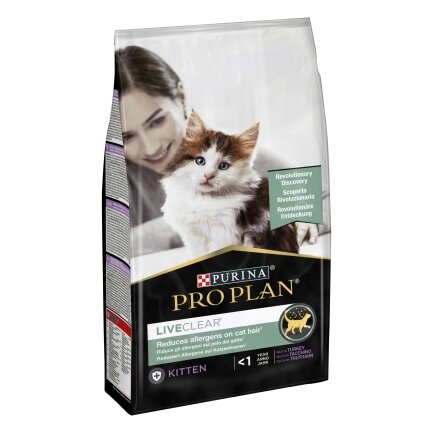 Сухий корм PRO PLAN LiveClear Kitten &lt;1 для кошенят для зменшення алергенів на шерсті з індичкою 1,4 кг