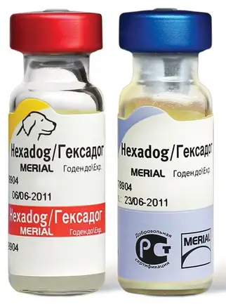 Boehringer Ingelheim Hexadog (Гексадог) вакцина - чума, гепатит, парвовірус, лептоспіроз і сказ