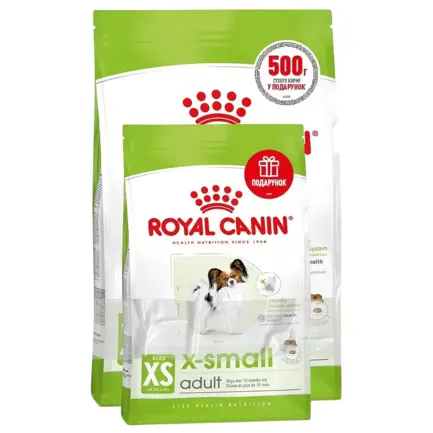 Сухий корм Royal Canin XSMALL ADULT для дорослих собак мініатюрних порід 1,5кг+500г