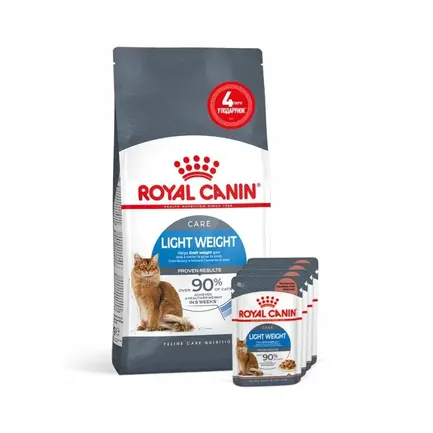 Сухий корм Royal Canin LIGHT WEIGHT CARE для котів всіх порід 1,5 кг + 4 WET LIGHT WEIGHT 85г