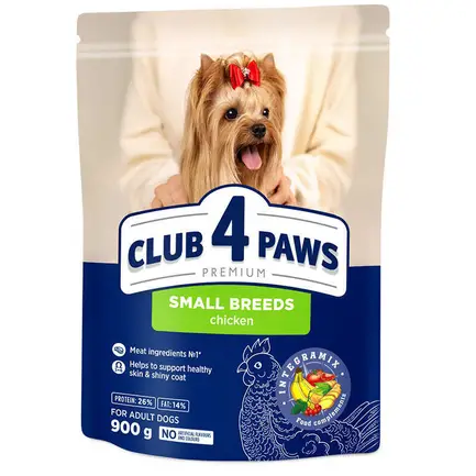Сухий корм Club 4 Paws Premium для собак малих порід з куркою 900 г