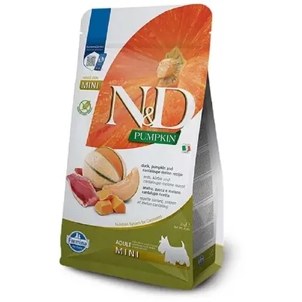 Фарміна дог сух пробник N&D Grain Free PUMPKIN BOAR & APPLE ADULT MINI 100 gr