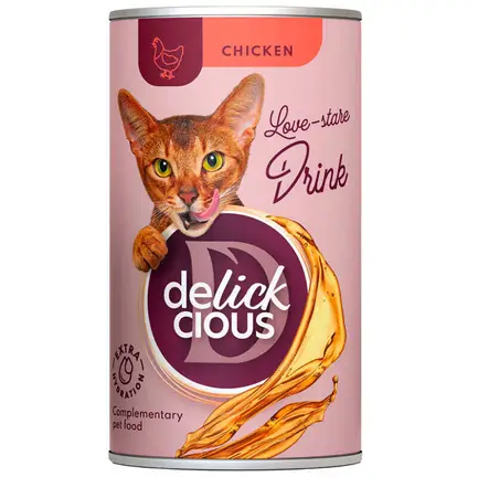 DELICKCIOUS Напій з куркою для котів, 0,14 кг
