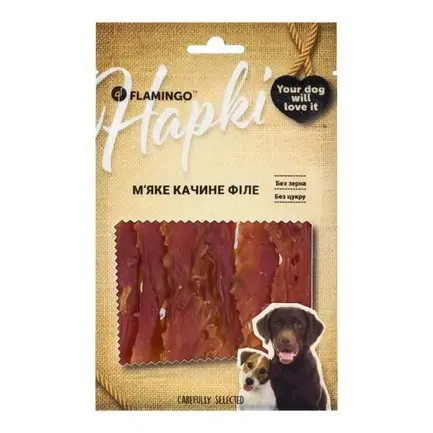 Ласощі Flamingo м'яке качине філе для собак 75 г