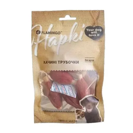 Flamingo качині трубочки 7.5 см для собак 75 г