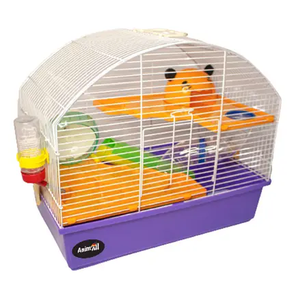 Клітка AnimAll F-612-v для хоМ'яка, фіолетова, 45 × 28 × 39 см