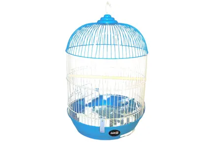 Клітка AnimAll F-305-b для птахів, блакитна, 33 × 65 см