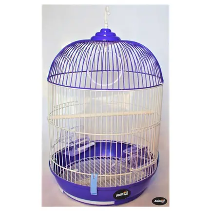 Клітка AnimAll F-305-v для птахів, фіолетова, 33 × 65 см