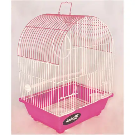 Клітка AnimAll F-5A-112-p для птахів, рожева, 30 × 23 × 39 см