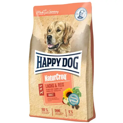 Сухий корм Happy Dog Naturcroq Lachs & Reis для дорослих собак всіх порід з лососем та рисом, 11 кг,