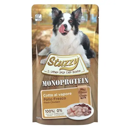 Stuzzy Monoprotein Chicken Беззерновий монопротеїновий вологий корм для собак курка (пауч) 150г