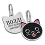 Емальований Адресник BronzeDog Котик Чорний S