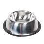 Flamingo Dish Rubber Rim ФЛАМІНГО РУБЕР РІМ миска з гумовим обідком для собак, нержавіюча сталь 2,33 л