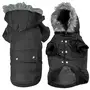 Flamingo Polar Black ФЛАМІНГО КУРТКА З КАПЮШОНОМ одяг для собак 30 см