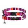 Нашийник для Котів BronzeDog Urban West Нейлоновий з Пластиковою Пряжкою та Дзвіночком Фіолетовий XS