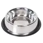 Flamingo Dish Rubber Rim ФЛАМІНГО РУБЕР РІМ миска з гумовим обідком для собак, нержавіюча сталь 1,59 л