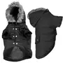 Flamingo Polar Black ФЛАМІНГО КУРТКА З КАПЮШОНОМ одяг для собак 34 см