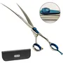 Davis Extreme Edge BLUE Curved ДЕВІС ЕКСТРІМ ЕДЖ вигнуті ножиці для стрижки собак 10", 25,4 см