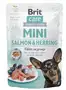 Вологий корм Brit Care Mini для собак, з філе лосося та оселедця в соусі, 85 г