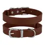 Нашийник для Собак Шкіряний BronzeDog Classic з Хромованою Фурнітурою Коричневий 2XS Нашийник для Собак Шкіряний BronzeDog Classic з Хромованою Фурнітурою Коричневий 2XS