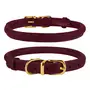 Нашийник для собак круглий шкіряний BronzeDog Crazy Бордовий 2XL Нашийник для собак круглий шкіряний BronzeDog Crazy Бордовий 2XL